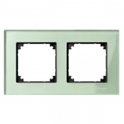 Рамка 2-ая Стекло M-Elegance Merten Изумруд