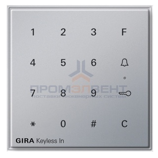 Цифровой кодовый замок Gira TX_44 алюминий