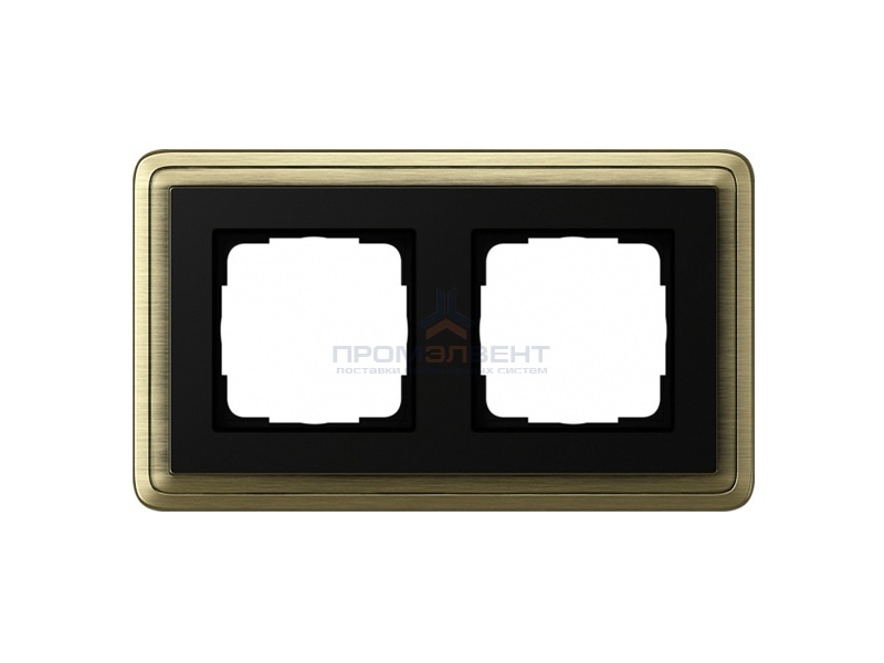 Рамка 2-ая Gira ClassiX Бронза/Черный