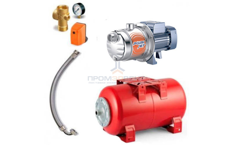 Насосная станция Pedrollo HYDROFRESH PLURIJETm 3/60-N-50CL - 0,37 кВт (Qmax 70 л/мин, 1x230В)