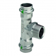 Тройник переходной Viega Sanpress Inox 2317.1 - 42 x 3/4" x 42 (нержавеющая сталь)