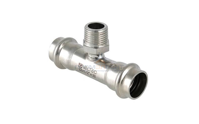 Тройник с переходом на наружную резьбу VALTEC VTi.150 - 22 x 1/2