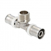 Тройник с переходом на наружную резьбу VALTEC VTm.233 - 32 x 3/4" (прессовой, для металлопл.труб)