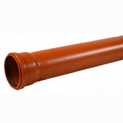 Труба для наружной канализации СИНИКОН НПВХ - D200x4.9 мм, длина 3000 мм (цвет оранжевый)