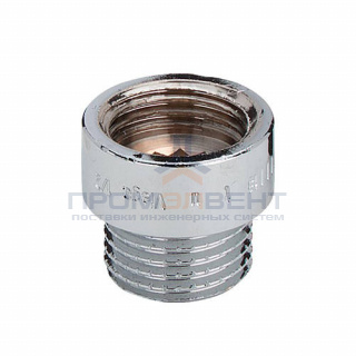 Удлинитель резьбовой Viega 3526 - 1/2" длина 10 мм (ВР/НР, бронза хромированная)