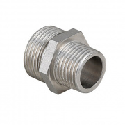 Ниппель латунный резьбовой переходной STOUT - 1"1/2 x 3/4" (никелированный)