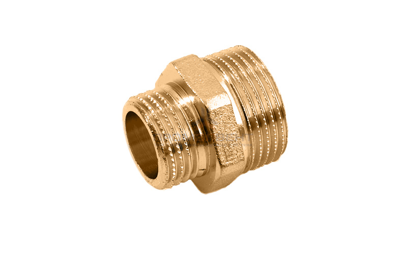 Ниппель латунный резьбовой переходной STOUT - 4