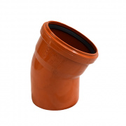 Отвод 30° для наружной канализации СИНИКОН НПВХ - 160