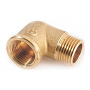 Отвод 90° латунный резьбовой равнопроходный STOUT (НР/ВР) - 1"1/4