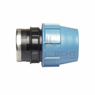 Переход на внутреннюю резьбу UNIDELTA 1004 - 63 x 1"1/2 (винтовой, для труб ПНД, резьба пластиковая)