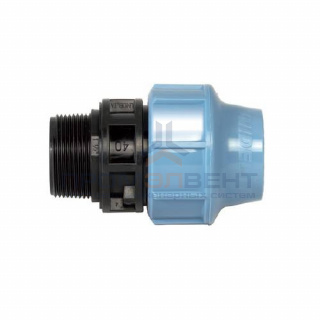 Переход на наружную резьбу UNIDELTA 1003 - 25 x 1/2" (винтовой, для труб ПНД, резьба пластиковая)