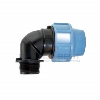 Переход на наружную резьбу угловой UNIDELTA 1008 - 20 x 1/2" (для труб ПНД, резьба пластиковая)