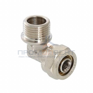 Переход на наружную резьбу угловой VALTEC VTm.353 - 26 x 1" (винтовой, для металлопласт.труб)