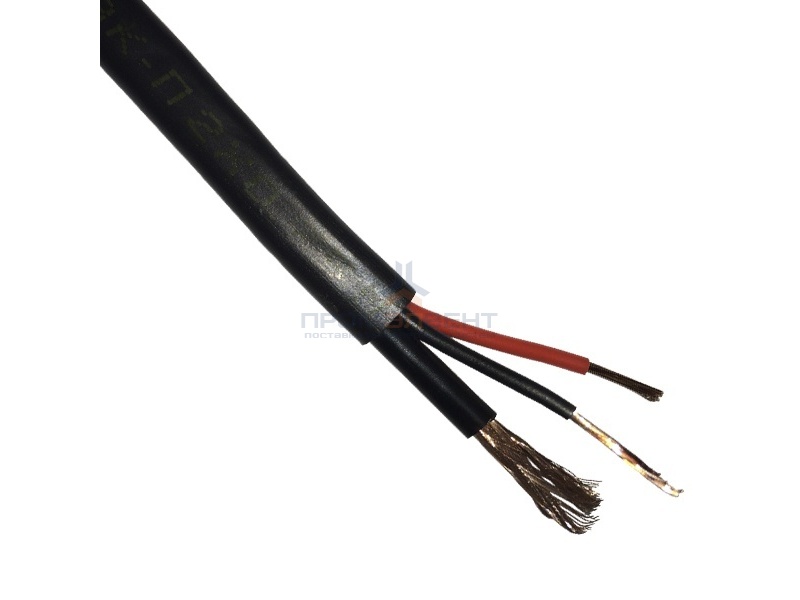 Кабель видеонаблюдения на базе РК 75-2-122 КВК-П-2x0,75М внешний [бухта 200м]