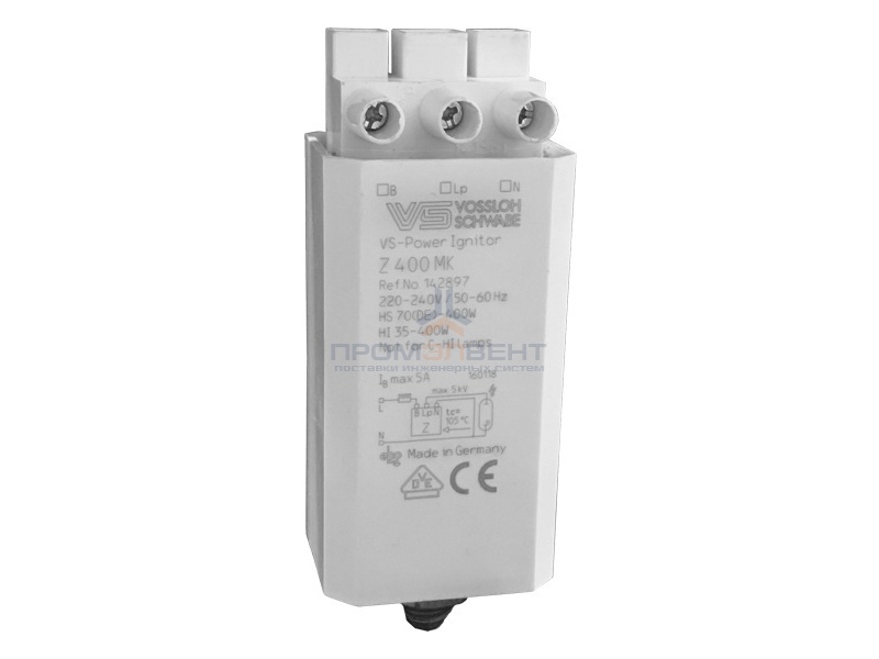 ИЗУ Vossloh Schwabe Z 400 MK VS-POWER 35-400W 220-240V для металлогалогенных и натриевых ламп