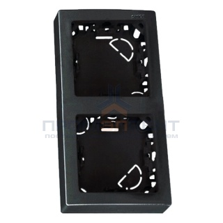 Рамка 2 поста вертикальный 75х146 мм Simon 73 Loft, графитт