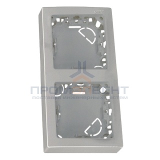 Рамка 2 поста вертикальный 75х146 мм Simon 73 Loft, алюминий