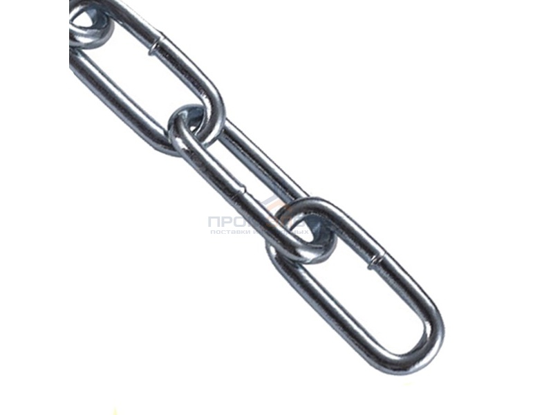 Цепь длиннозвенная (DIN763) 5мм (пакет 3м)