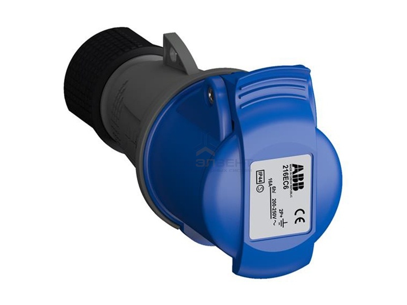 Розетка кабельная Easy&Safe ABB 216EC6 16А 2P+E IP44 6ч