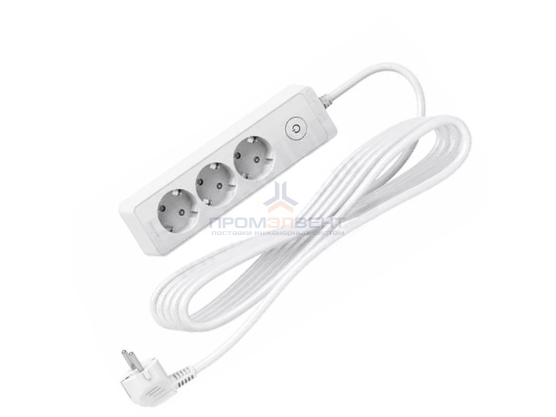 Удлинитель Schneider Electric 3 розетки 2К+З, кабель 3м, белый