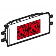 Розетка Legrand Mosaic DLP 2х2К+З красная с блокировкой с рамкой и суппортом