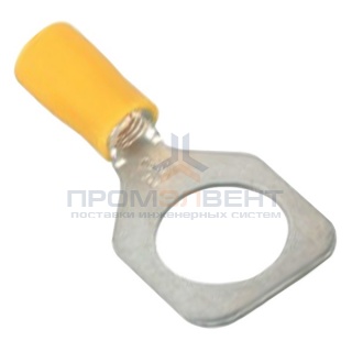 Наконечник с отверстием под винт и изолир.фланцем 2,5-6 кв.мм 4,2 мм (50шт) жёлтый (НКИ)