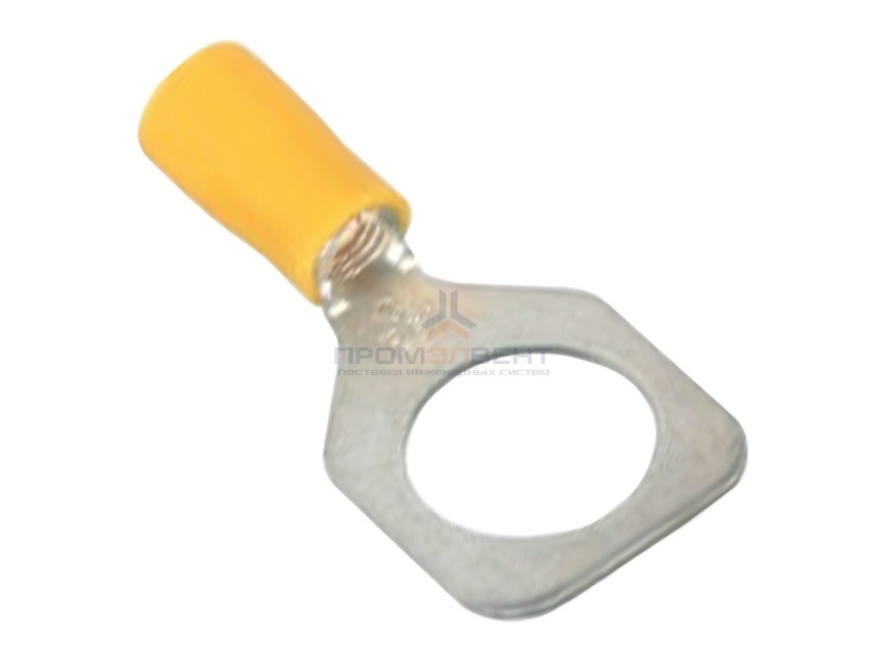 Наконечник с отверстием под винт и изолир.фланцем 2,5-6 кв.мм 5,2 мм (50шт) жёлтый (НКИ)