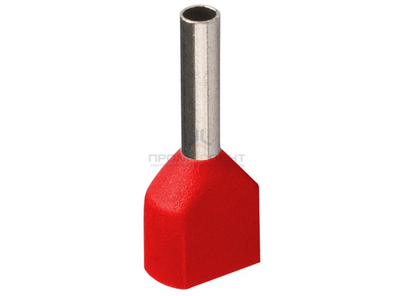 Наконечник штырьевой втулочный изолированный НШвИ(2) 1,0-8(уп.100шт) КВТ