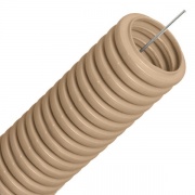 Труба гофрированная ПВХ д16 под дерево (сосна) с протяжкой (бухта 100м)