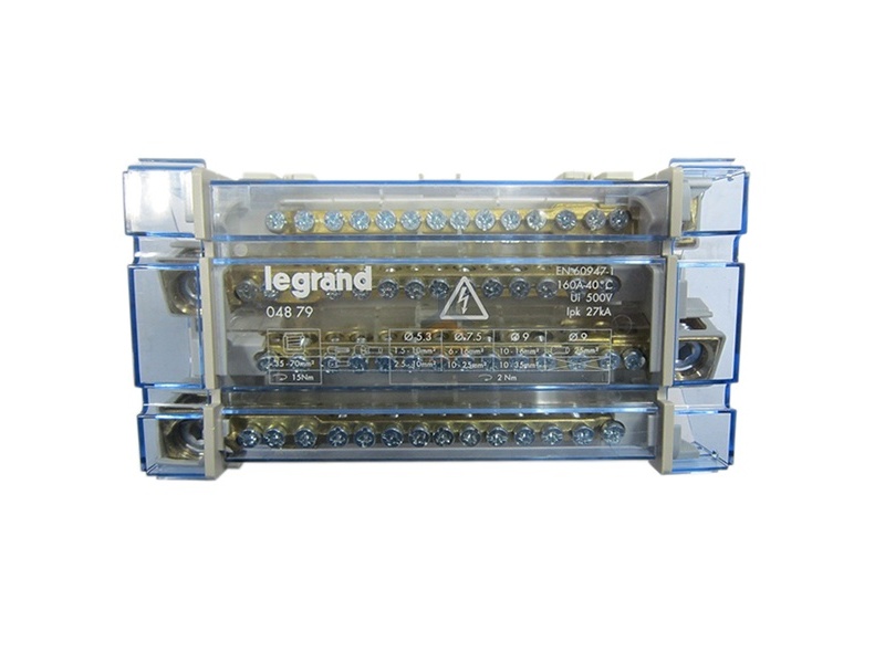 Модульный распределительный блок Legrand (4х15) 60 контактов 160A
