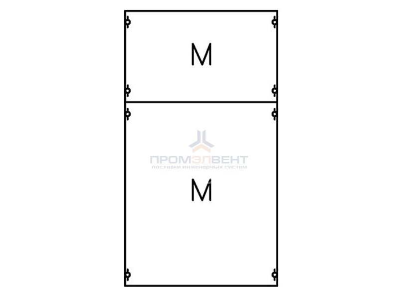Панель с монтажной платой 1ряд/5 реек