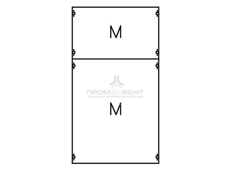 Панель с монтажной платой 2ряда/6 рейки