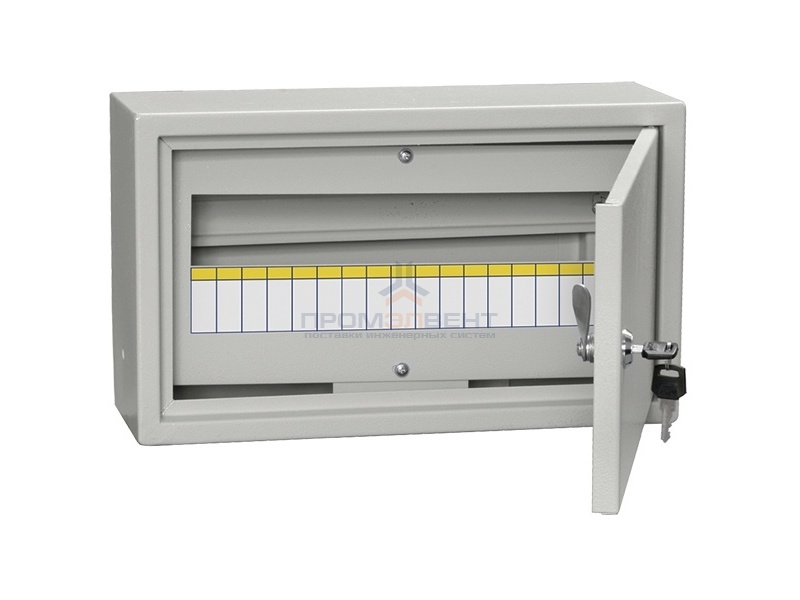 Щит металлический ЩРн-18з-1 36 УХЛ3 IP31 на 18 модулей навесной 265х440х120 серый ИЭК